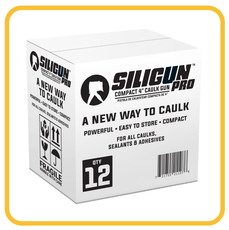 SILIGUN PRO Compact Caulking Gun - 24:1 No Drip Caulk Gun With Aluminum Frame