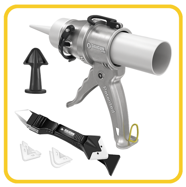 Compact Sealant Applicator SILIGUN Compact Dripless Caulk Gun - 10 Oz Rodless Caulking Gun For Silicone & Sealants SILIGUN Dripless Caulk Gun