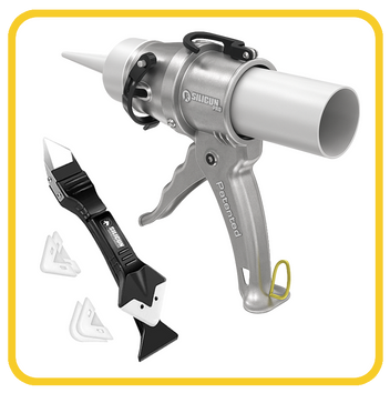 Pistolet À Calfeutrer Manuel En Aluminium Avec Manche En Silicone